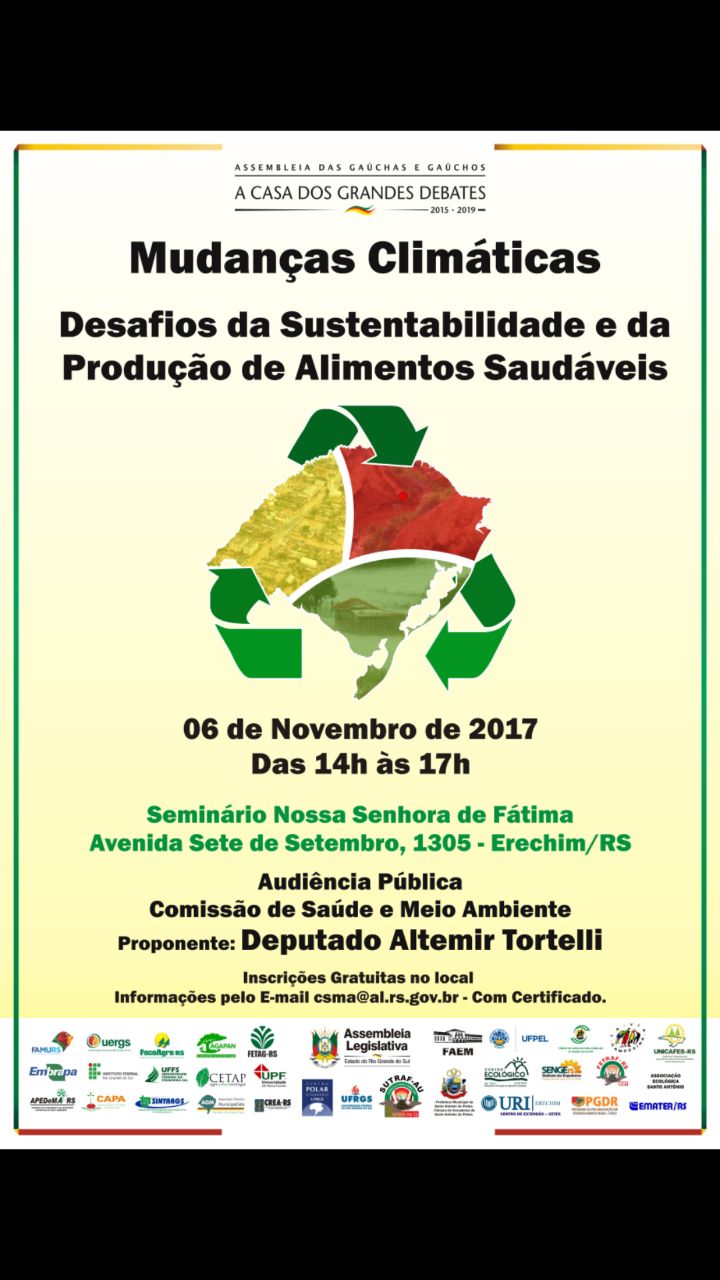 Ir para  <p><big>Na pr&oacute;xima segunda-feira (06/11), a Comiss&atilde;o de Sa&uacute;de e Meio Ambiente da Assembleia Legislativa, presidida pelo deputado estadual Altemir Tortelli (PT), realizar&aacute; uma...